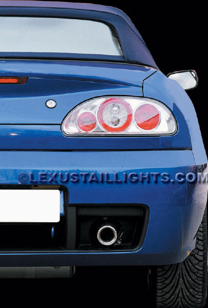 Chrome Prodesign Lexus rear lights for the rover mgf and tf