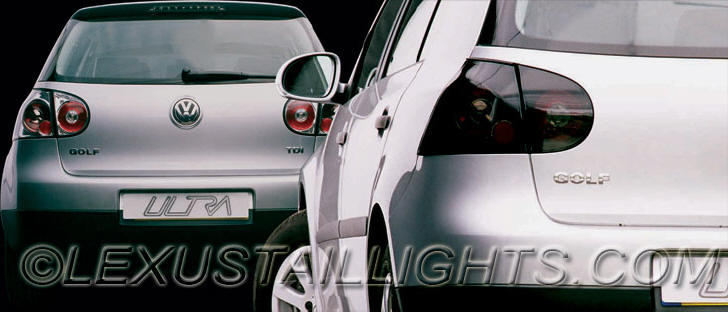 VW Golf Mk5 2004 on Lexus lights chrome lexus lights and black lexus lights